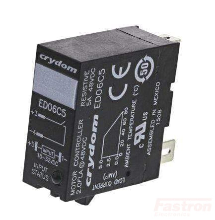 Crydom - Sensata Relay Slimline ED06C5, EMR plug in Solid State Relay,, 18-32VDC control, 5 Amp 1-48V DC output FE-ED06C5 Crydom - Sensata Relay Slimline ED06C5, EMR plug in Solid State Relay,, 18-32VDC control, 5 Amp 1-48V DC output FE-ED06C5